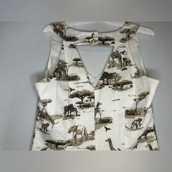 Banana  republic Women’s dress giraffe Elephant Sz6 - Picture 8 of 12
